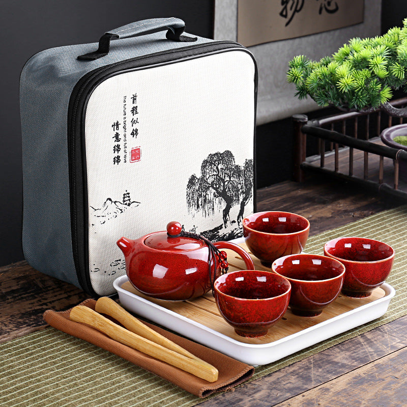 KŌHI-Home Portable Kung Fu Tea Travel Set with Carrying Bag