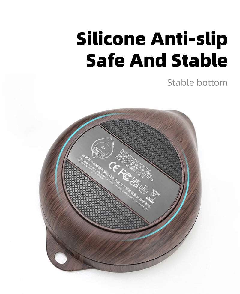 KŌHI-Home Digital Coffee Scale – Precision Bean & Espresso Scale with Display Tray (0.1 g Accuracy)