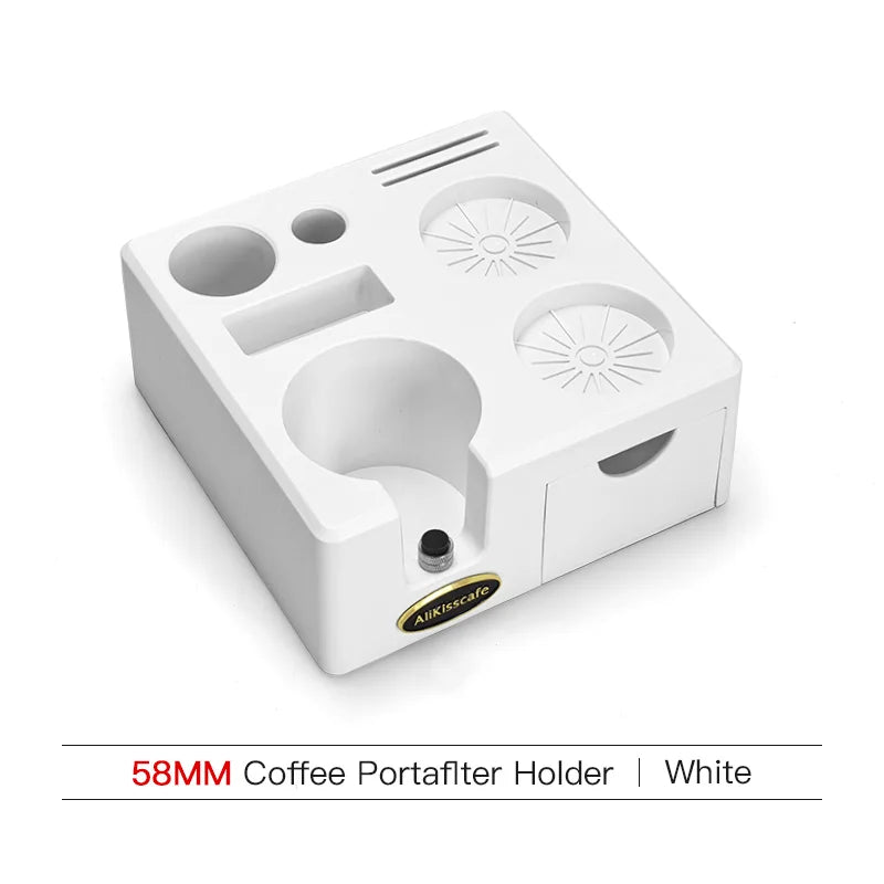 KŌHI-Home Coffee Tamping Station – Portafilter Holder with Storage Drawer