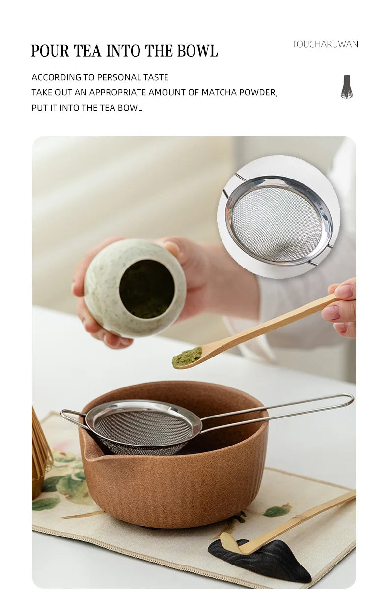 KŌHI-Home Vertical Pattern Matcha Ceremony Set – 8-Piece Kit