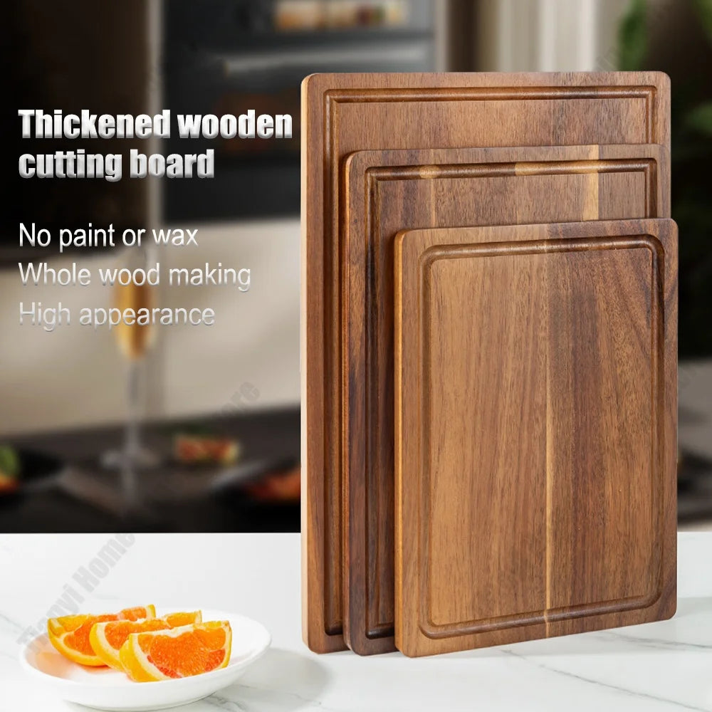 KŌHI-Home Thick Acacia Wood Cutting Board – Large Solid Wood Board for Kitchen & Table