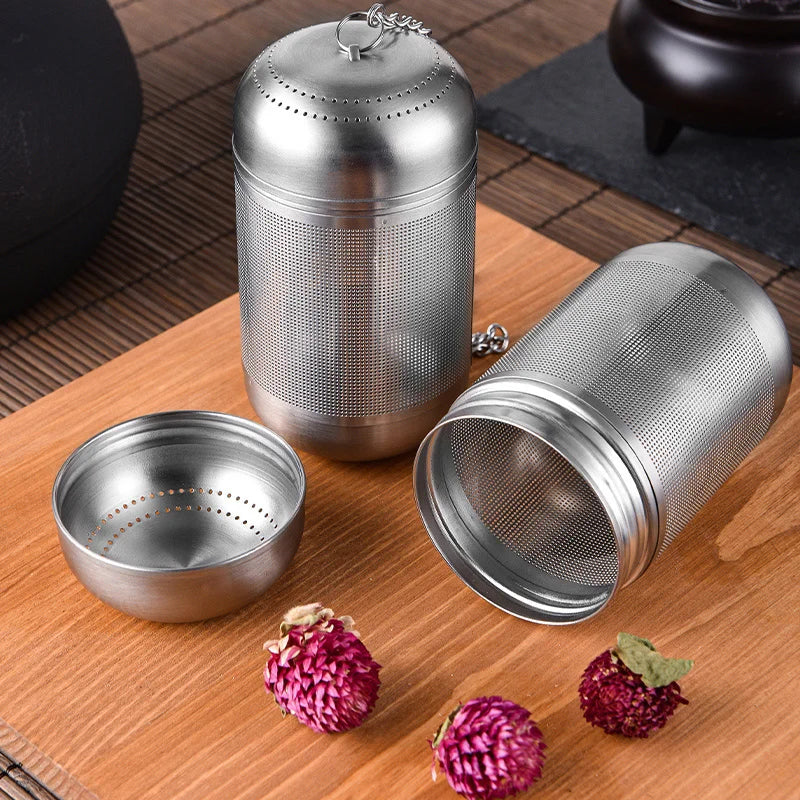 KŌHI-Home Stainless Steel Tea Strainer – Fine Mesh Infuser for Loose Leaf Tea & Spices