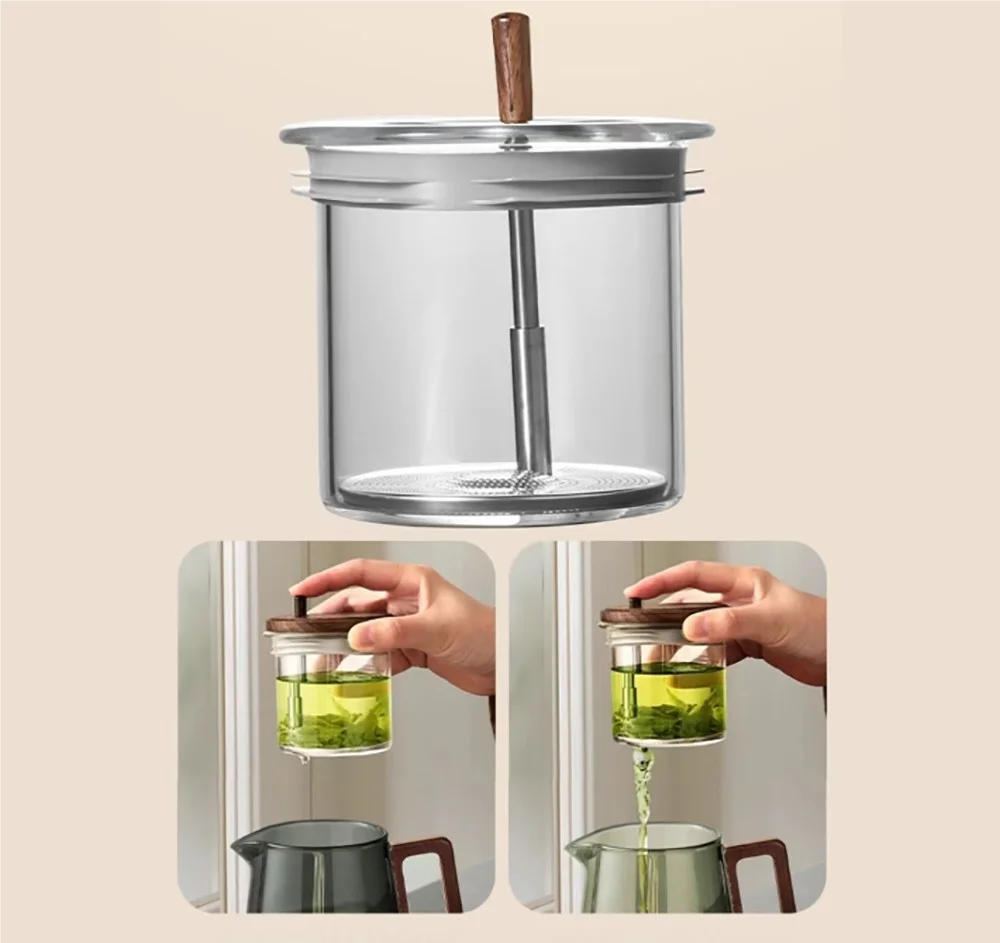 KŌHI-Home Glass Teapot with One-Click Tea Separation — 650ml