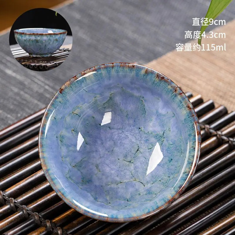 KŌHI-Home Four Seasons Kiln-Transformed Ceramic Tea Cups – Gift Set of 4