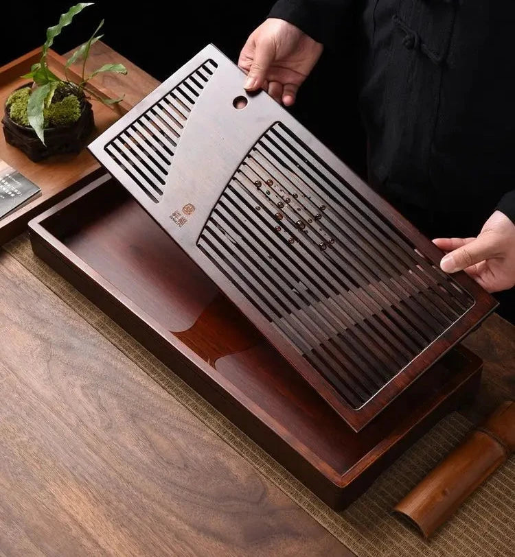 KŌHI-Home Yixing Ceramic Kung Fu Tea Set (27-Piece) – Chinese Tea Ceremony Set with Solid Wood Tea Tray