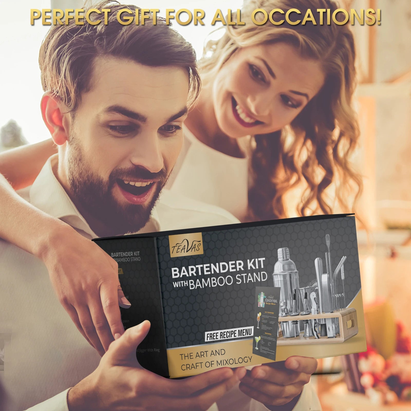 KŌHI-Home Mixology Bartender Kit (25-Piece) – Cocktail Shaker & Japanese-Style Jigger Set