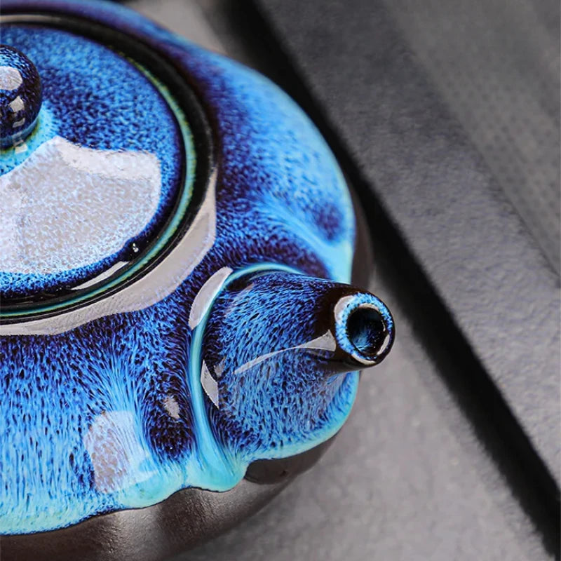 KŌHI-Home Jun Kiln Ceramic Teapot &amp; Cup Set – Handcrafted Chinese Tea Service