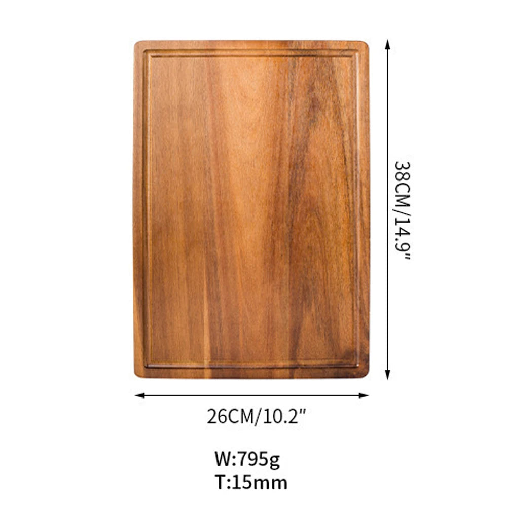 KŌHI-Home Thick Acacia Wood Cutting Board – Large Solid Wood Board for Kitchen & Table