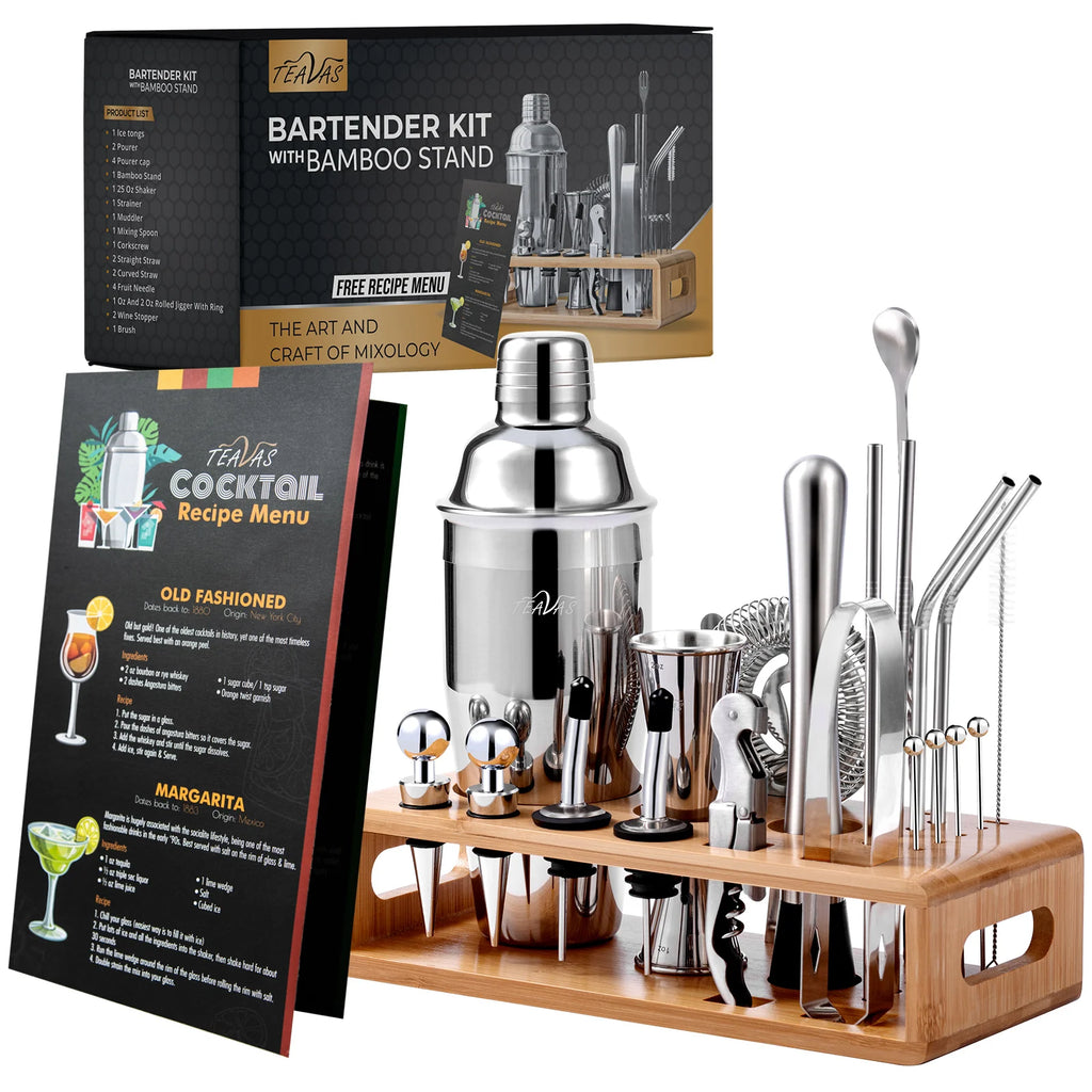 KŌHI-Home Mixology Bartender Kit (25-Piece) – Cocktail Shaker & Japanese-Style Jigger Set
