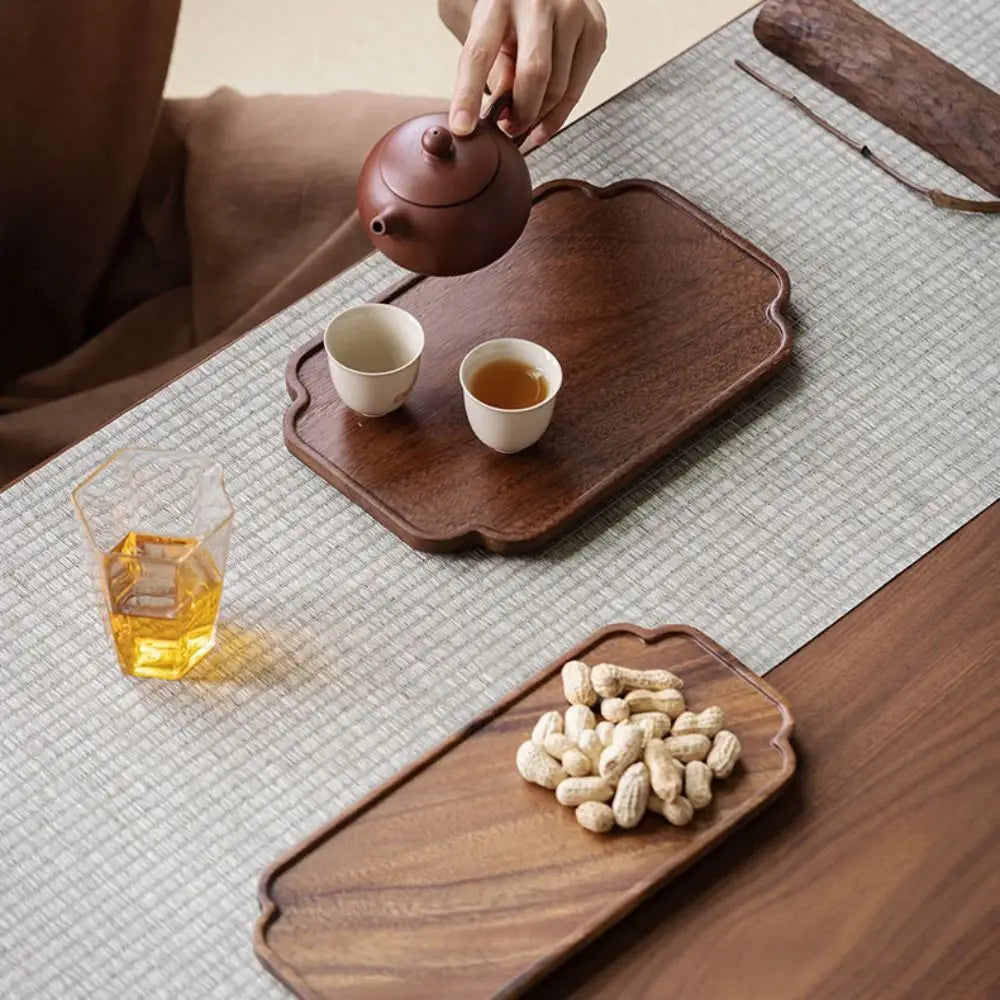 KŌHI-Home Walnut Wood Tea Tray - Serving Plate