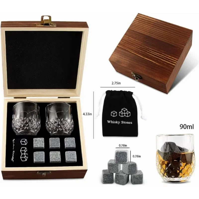 KŌHI-Home Whiskey Stones & Glass Set