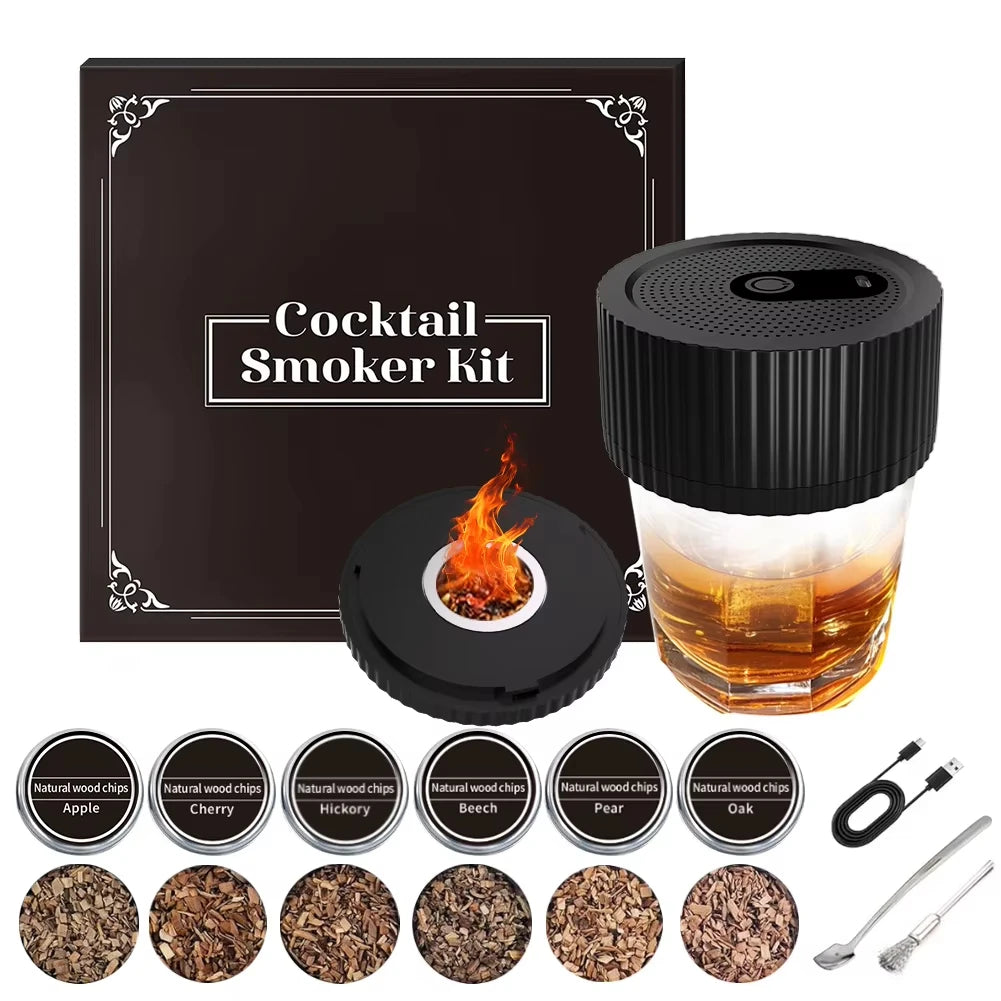 KŌHI-Home Electric Cocktail Smoke Infuser Kit - With 6 wood chips!
