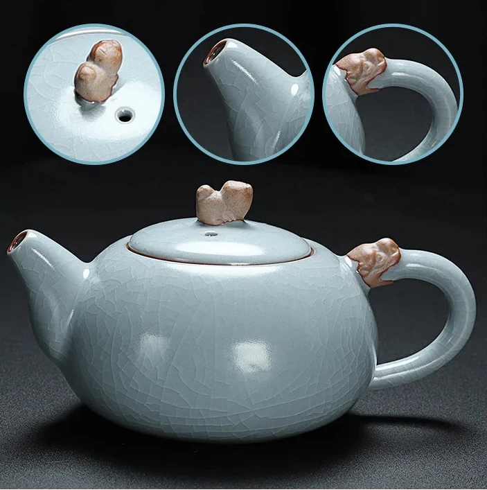 KŌHI-Home Yixing Ceramic Kung Fu Tea Set (27-Piece) – Chinese Tea Ceremony Set with Solid Wood Tea Tray