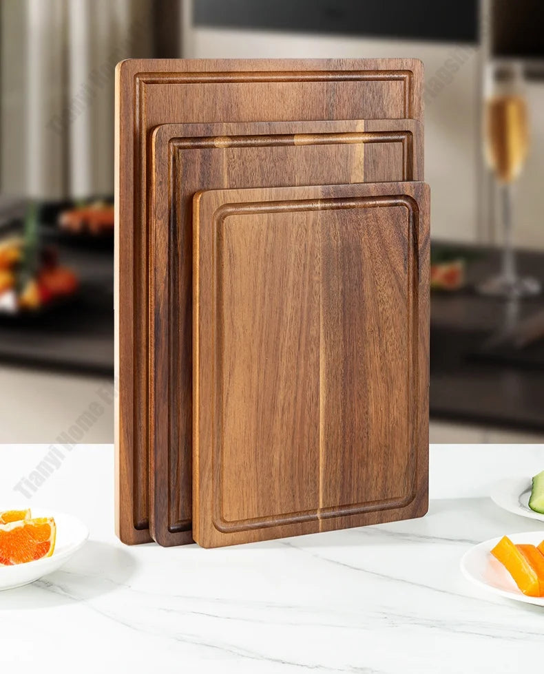 KŌHI-Home Thick Acacia Wood Cutting Board – Large Solid Wood Board for Kitchen & Table