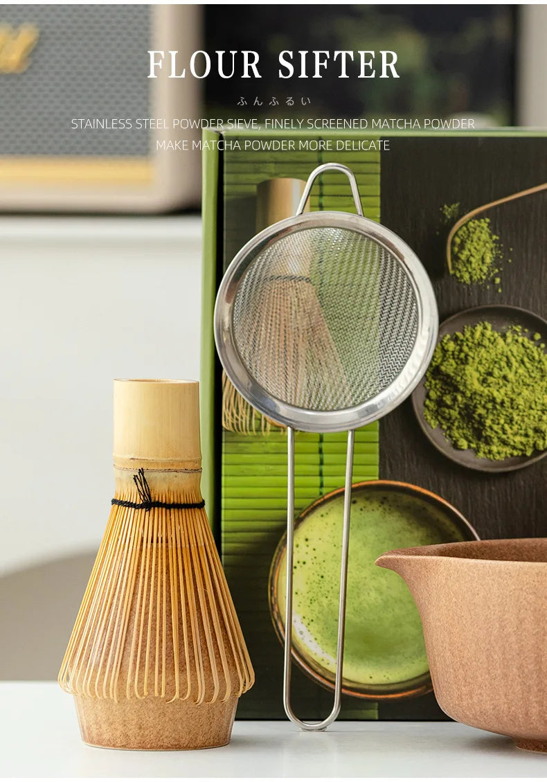 KŌHI-Home Vertical Pattern Matcha Ceremony Set – 8-Piece Kit