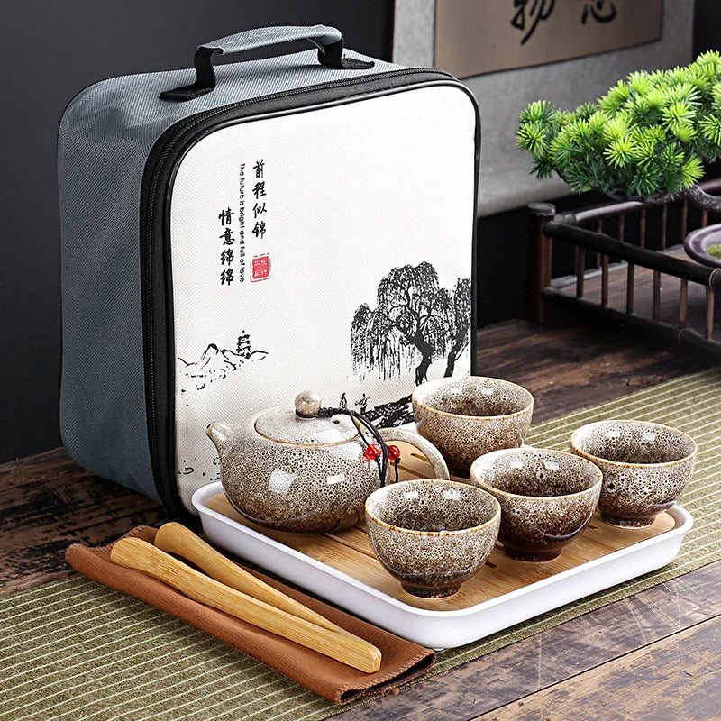 KŌHI-Home Portable Kung Fu Tea Travel Set with Carrying Bag