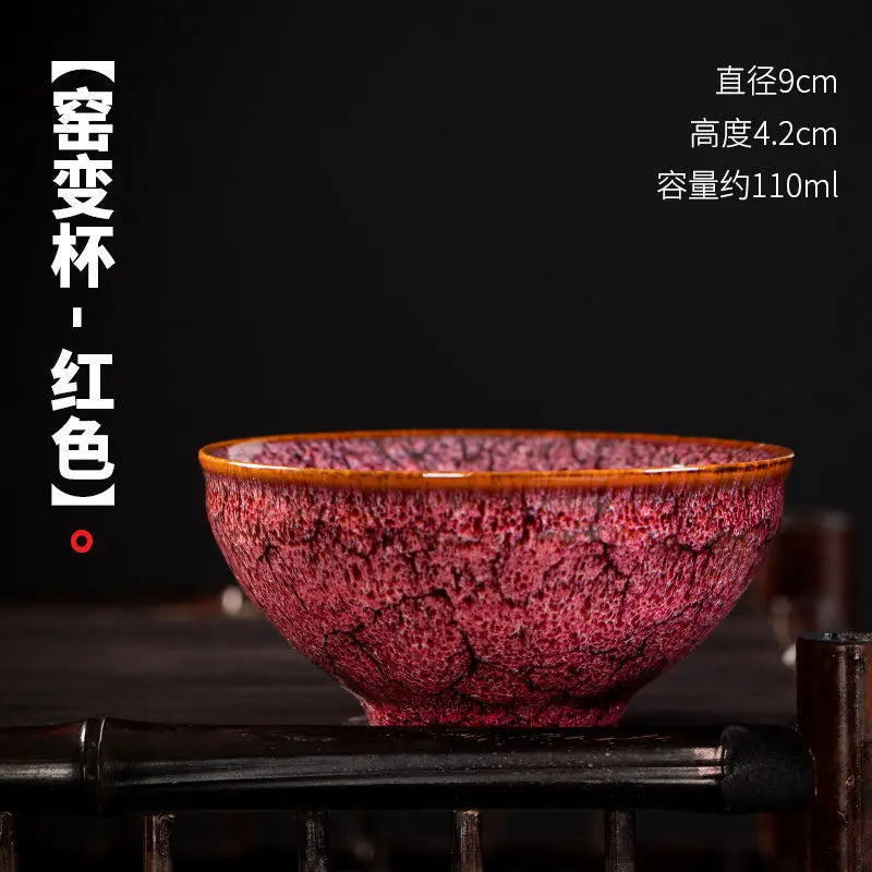 KŌHI-Home Four Seasons Kiln-Transformed Ceramic Tea Cups – Gift Set of 4