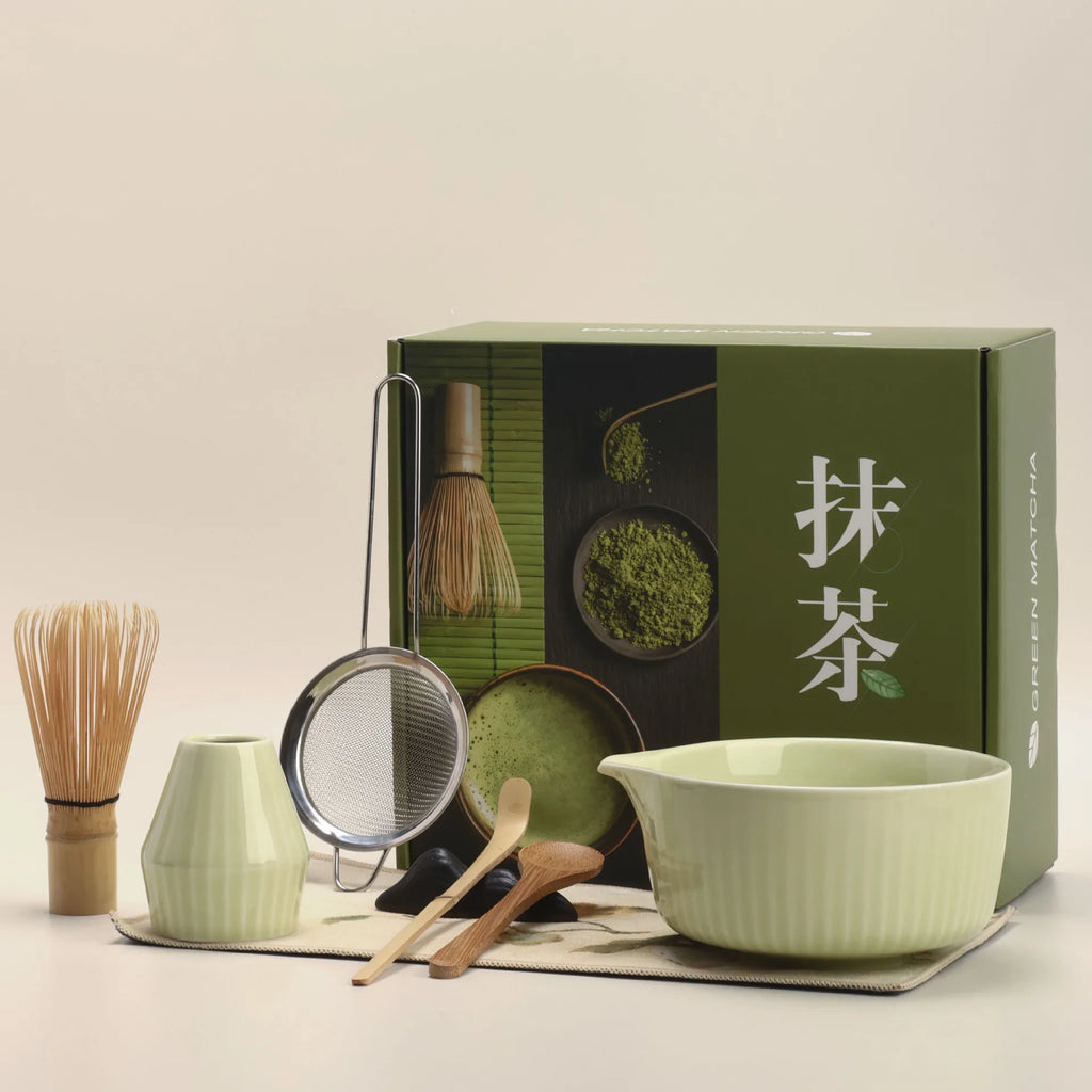KŌHI-Home Vertical Pattern Matcha Ceremony Set – 8-Piece Kit
