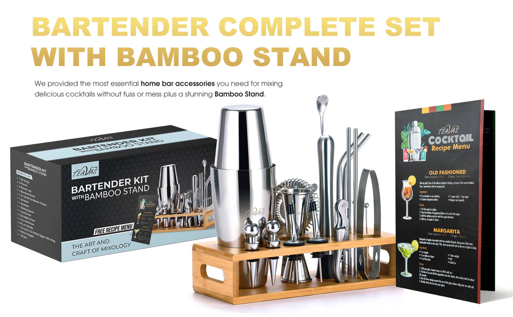 KŌHI-Home Mixology Bartender Kit (25-Piece) – Cocktail Shaker & Japanese-Style Jigger Set