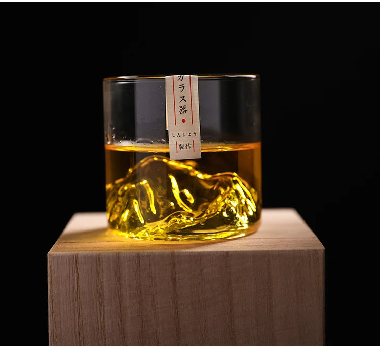 KŌHI-Home Mountain Whiskey Glass — Wooden Gift Box