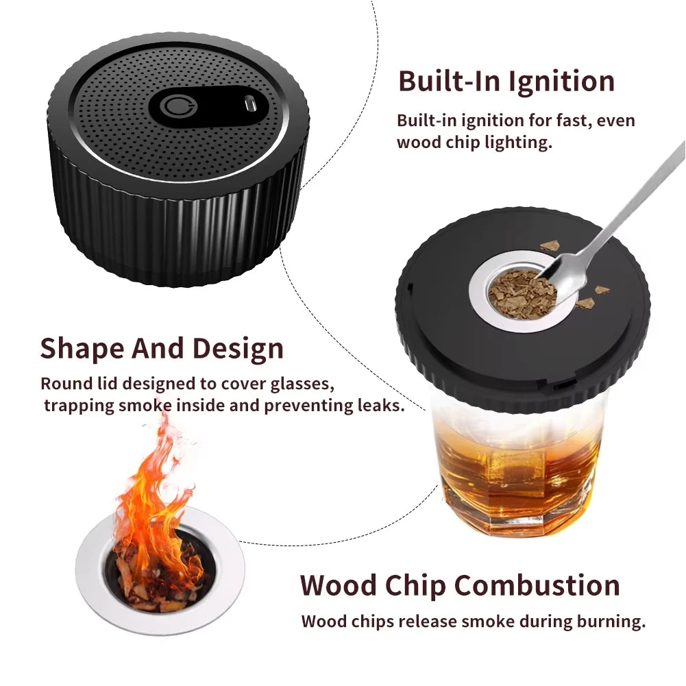 KŌHI-Home Electric Cocktail Smoke Infuser Kit - With 6 wood chips!
