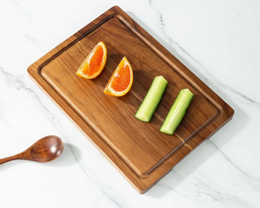 KŌHI-Home Thick Acacia Wood Cutting Board – Large Solid Wood Board for Kitchen & Table